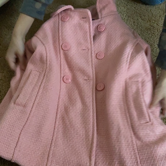 2 little girls pea coat size 5 - Picture 6 of 7